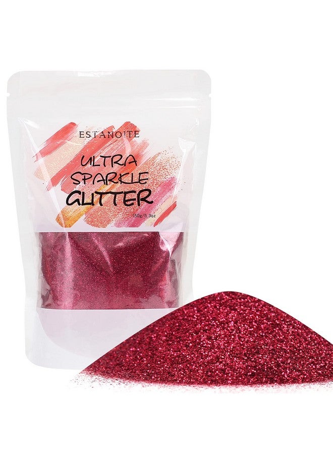 Estanoite 150G Extra Fine Holographic Cosmetic Glitter Ultra Fine Glitter Powder For Resin Tumblers Makeup Face Eye Hair Body Crafts Painting Arts Nail Art Diy Decoration (Wine Red) - Image 1