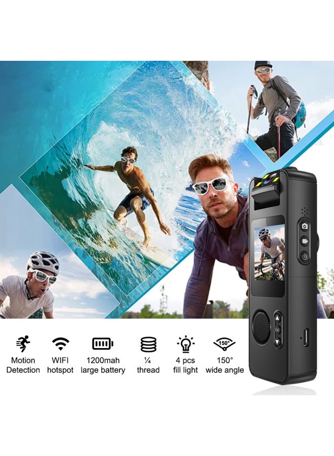 Generic 4K HD Sports Camera Wifi Portable Wearing Back Clip With Screen Night Vision Sports DV Law Enforcement Recorder-Color:Camera Special Card 32g  - Image 5