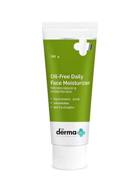 The Derma Co Oil-Free Daily Face Moisturizer With Hyaluronic Acid, Ceramides and Multivitamins for Non-Greasy and Hydrated Skin - 100g