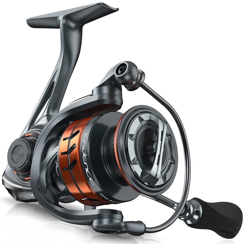 Cadence Vigor Spinning Reel 91 BB Fishing Reel with Lightweight Magnesium Frame Smooth Powerful Spinning Reels with HighSpeed 621 Gear Ratio 36 LBs Max Drag Stronger Machined Handle 2000