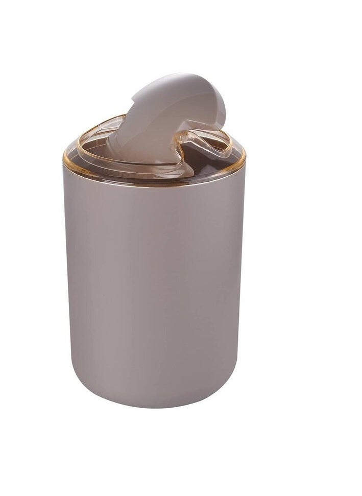 PROMASS Beige Plastic Trash Can Waste Bin For Bedroom 19 x 19 x 29 cm 