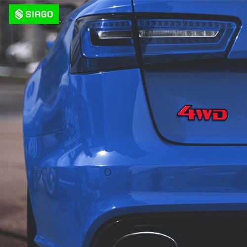 SIAGO SIA258 Premium 4WD Metal Car Sticker - Durable & Stylish Auto Emblem for Vehicles - Customizable Designs - Easy Installation - Weather-Resistant & Long-Lasting - Image 3