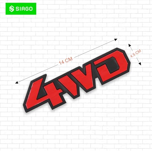 SIAGO SIA258 Premium 4WD Metal Car Sticker - Durable & Stylish Auto Emblem for Vehicles - Customizable Designs - Easy Installation - Weather-Resistant & Long-Lasting - Image 2