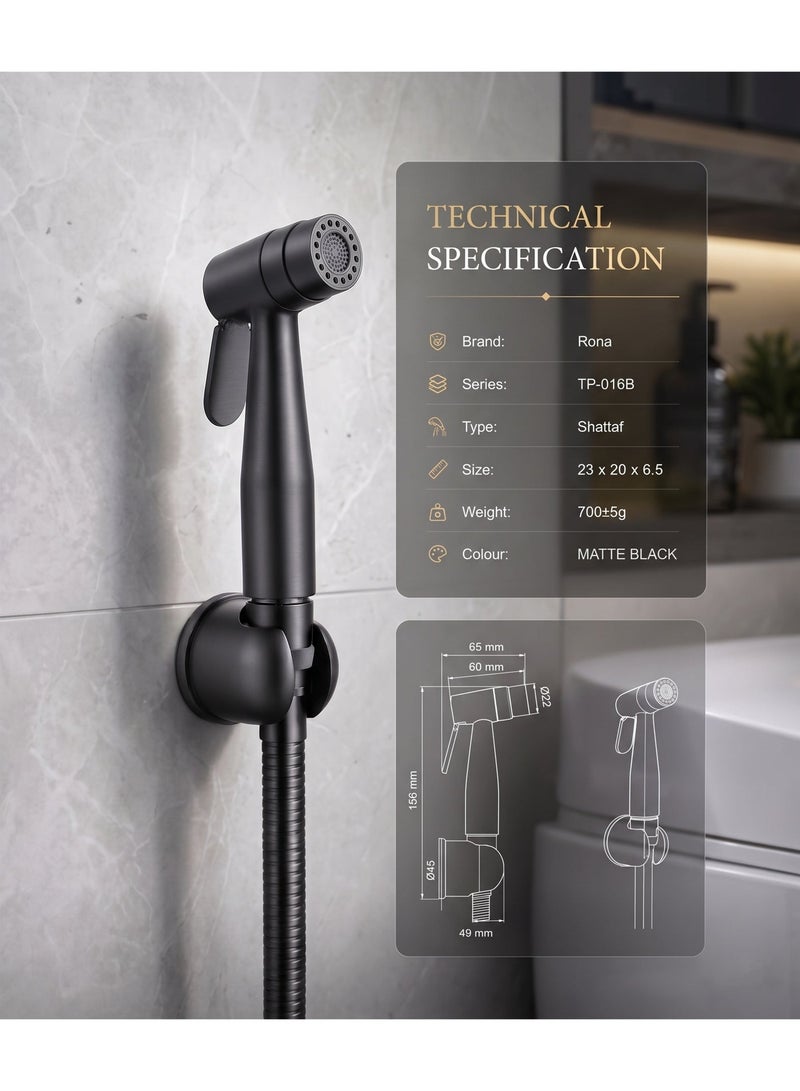 RONA Premium Solid Copper Shataff Head | 360° Rotating Dual-Mode Handheld Bidet Sprayer | Twist-to-Switch Bidet & Shower Spray | Heavy-Duty Anti-Rust Construction | Ergonomic High-Pressure Trigger | Universal G 1/2" Fitting - Image 1