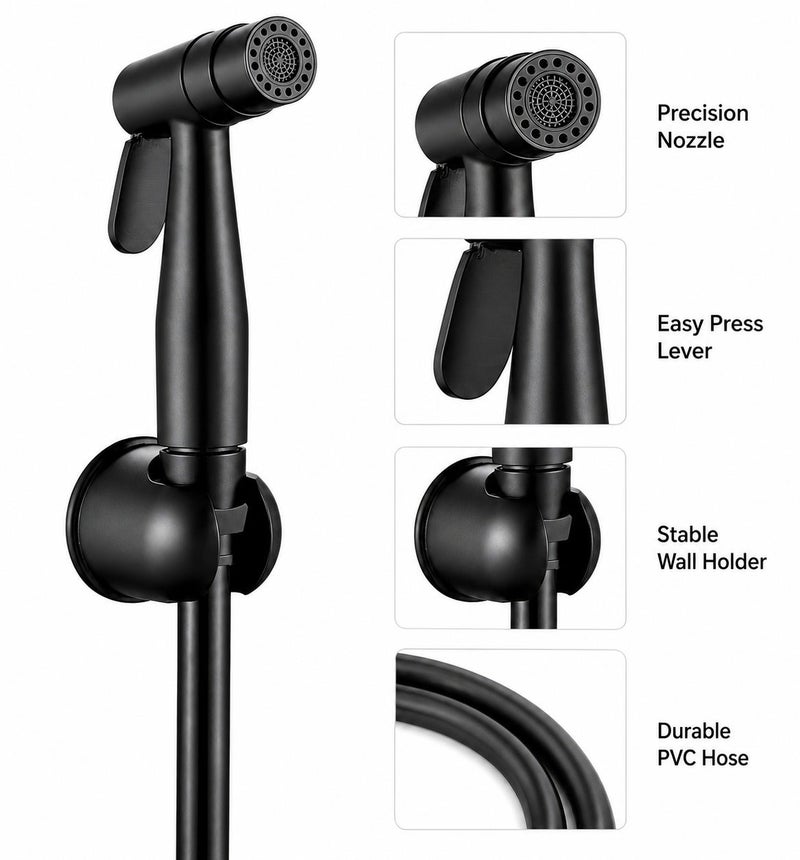 RONA Premium Solid Copper Shataff Head | 360° Rotating Dual-Mode Handheld Bidet Sprayer | Twist-to-Switch Bidet & Shower Spray | Heavy-Duty Anti-Rust Construction | Ergonomic High-Pressure Trigger | Universal G 1/2" Fitting - Image 3