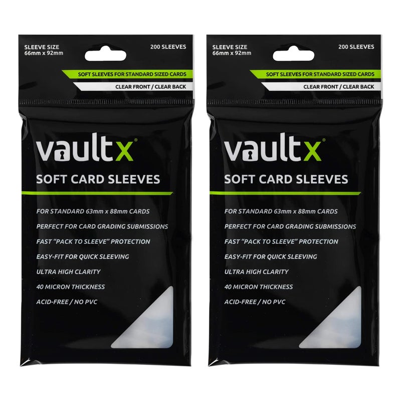 Vault X Trading Card Penny Sleeves, Soft, High Clarity, Collectible Card Games, TCG (400 Pack) - Image 1