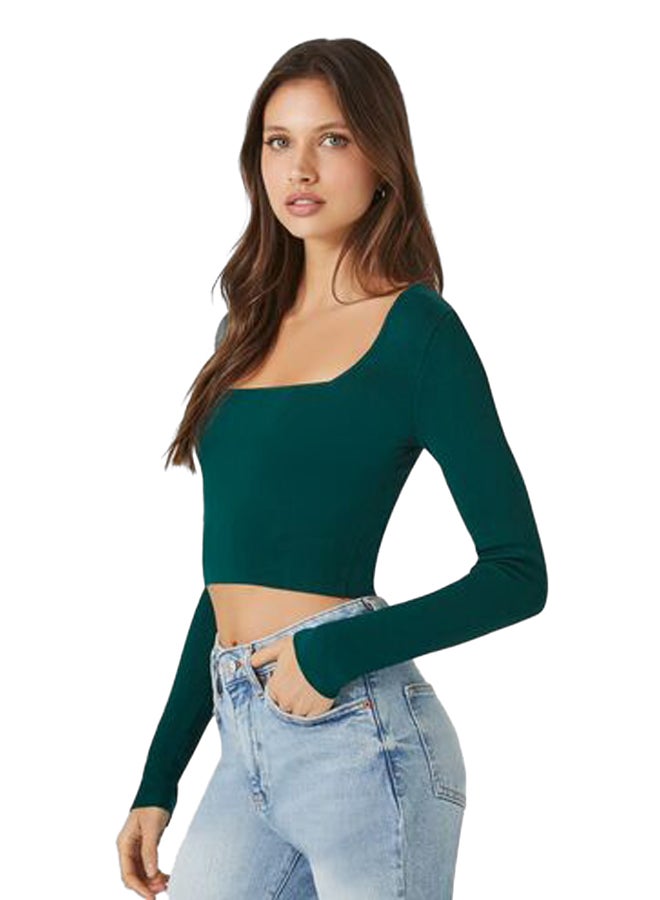 FOREVER 21 Cropped Square-Neck Sweater  - Image 3