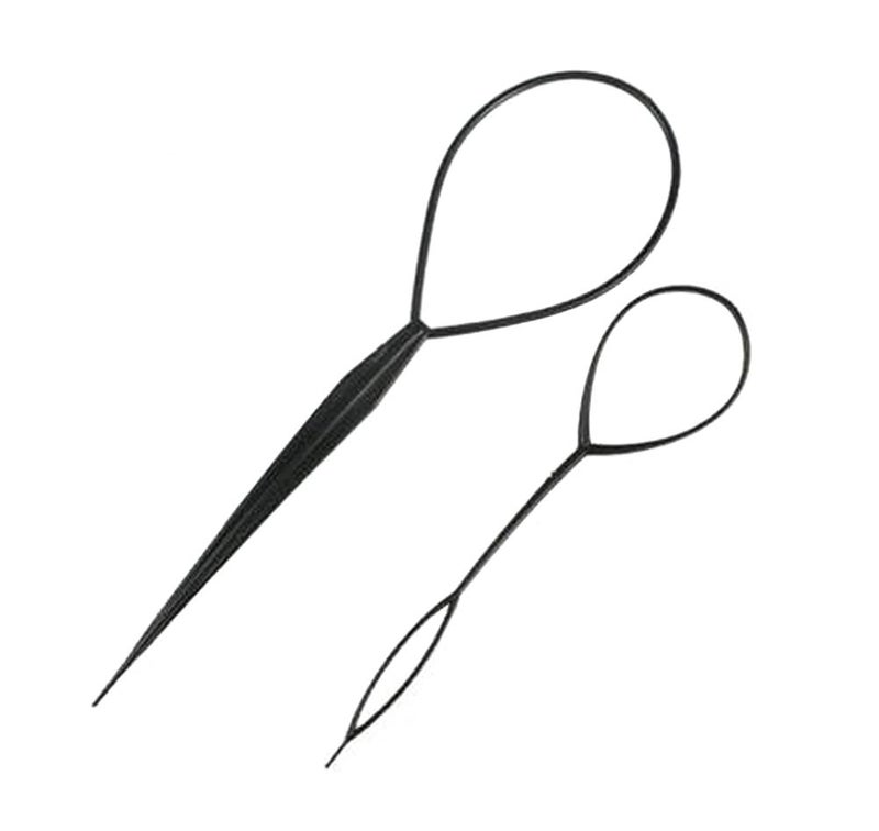 Plastic Magic Hair Braid Ponytail Maker Clip Tool Simple Diy Hair Style Accessories Styling Black 2 pcs