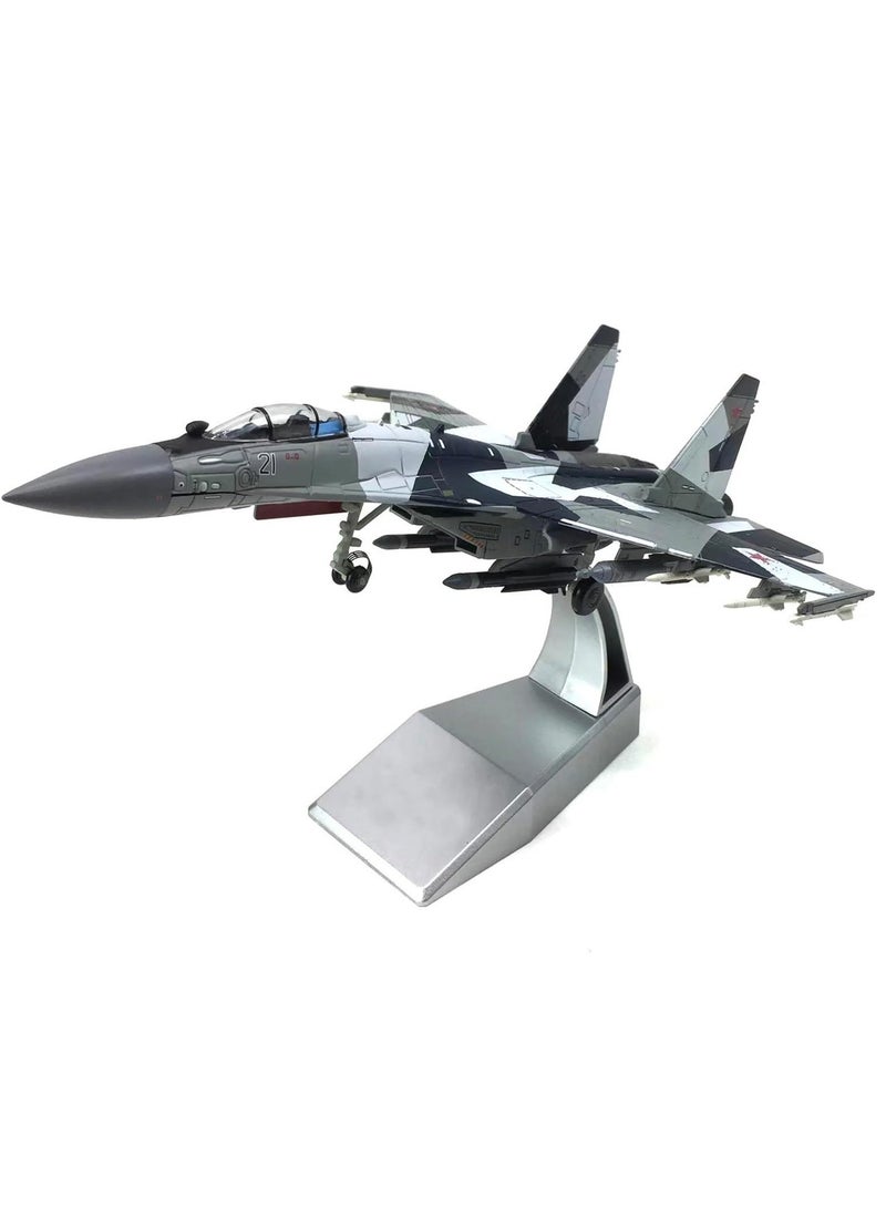 general Diecast Aircraft Model 1:100 Scale for Russian Su-35 Fighter Model Display Stand Collection SU35 Alloy Model Plane Mini Decorative Home for Aviation Enthusiasts - Image 3