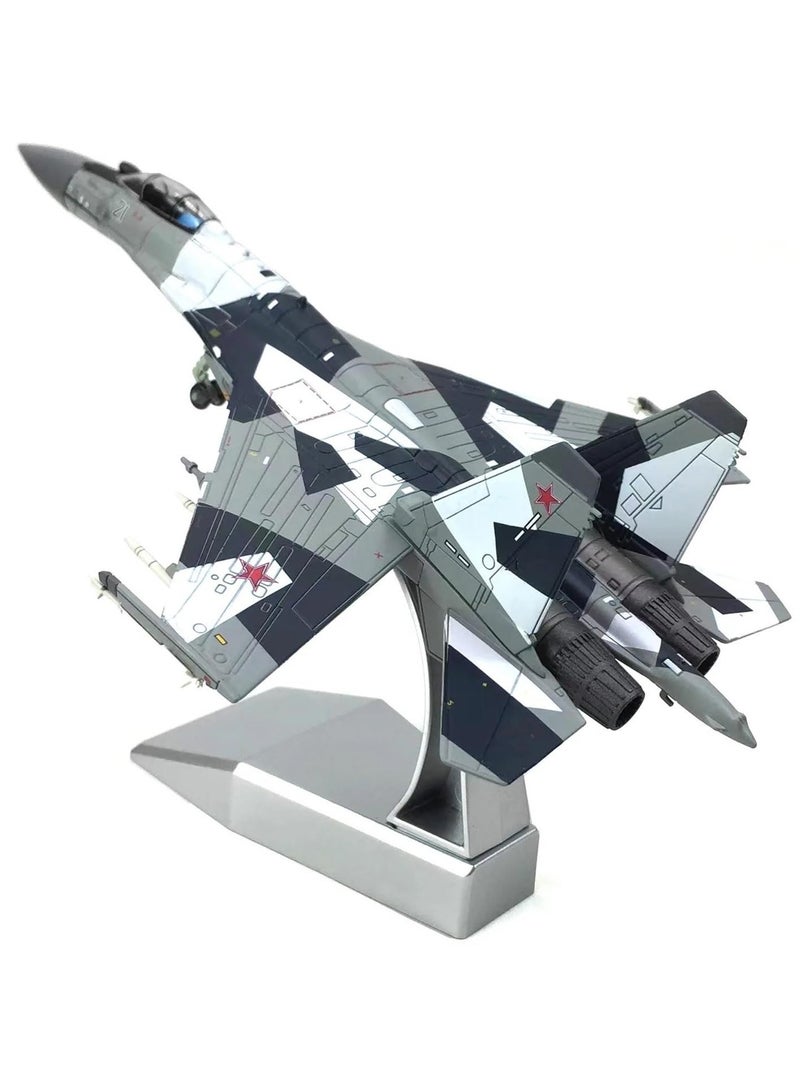 general Diecast Aircraft Model 1:100 Scale for Russian Su-35 Fighter Model Display Stand Collection SU35 Alloy Model Plane Mini Decorative Home for Aviation Enthusiasts - Image 1