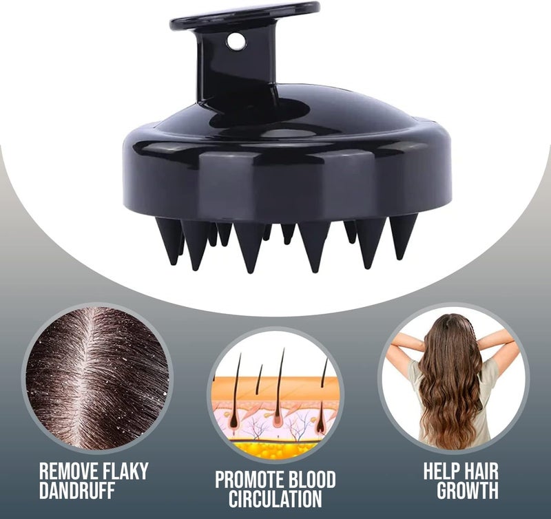 RIXTEC 0.5 mm Derma Roller For Hair Growth With 540 Titanium Alloy Needles With Scalp Massager Shampoo Brush | Repairs Damaged Hair, Activates Hair Follicles | Roller for Beard & Hair Growth & Reduces Acne Scars - Image 3