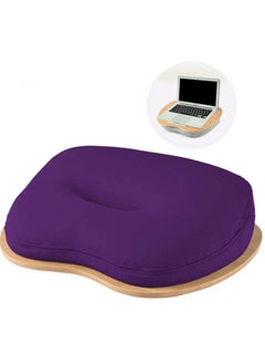 Lap Desk with Cushion for Laptop and Tablet Stand with Pillow Cushion & Wood Platform Ideal on Bed & Sofa