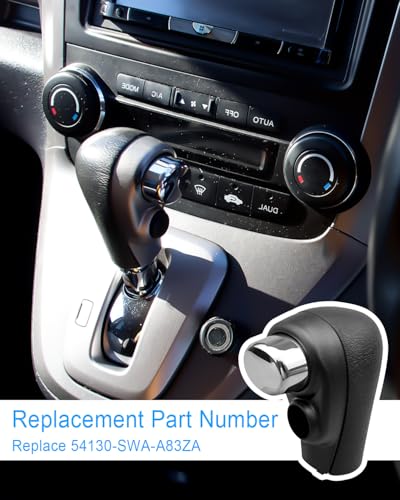 QAGGUM Gear Shifter Shift Knob Handle Fit for Honda CRV 2007 2008 2009 2010 2011 Replace 54130-SWA-A83ZA, Automatic Gear Shift Lever Handle, Black - Image 3