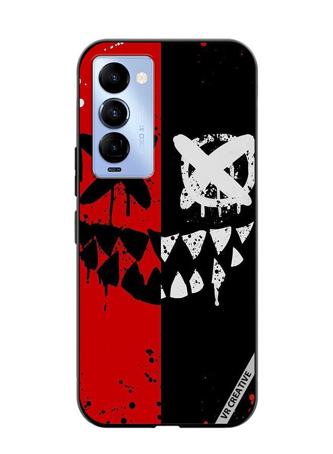 VR CREATIVE Protective Case Cover For Tecno Camon 18/18 P Neon Square Design Multicolour - Image 1