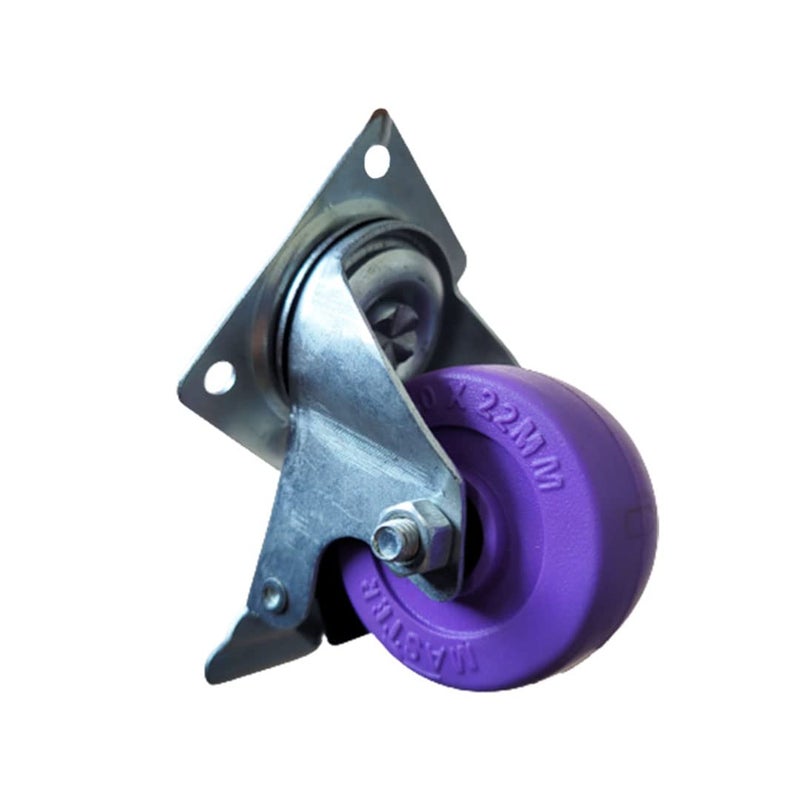 B.K.Jagan and Co B K JAGAN CO 4 Pc Rubber Trolley Wheels 2 inch Plate Type With 2 Brake and 2 without brake - Image 1