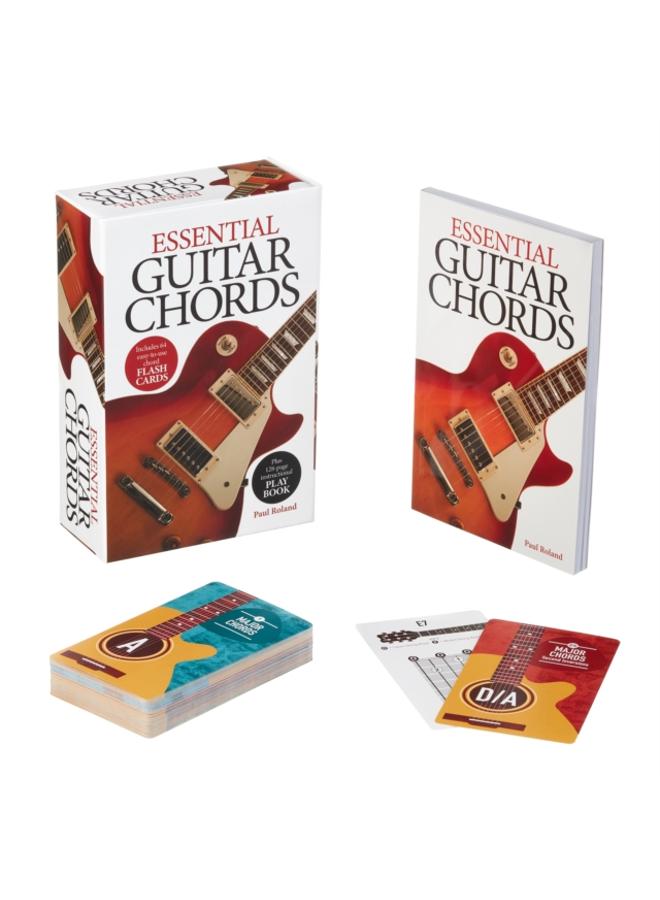Essential Guitar Chords Book & Card Deck : Includes 64 Easy-to-Use Chord Flash Cards, Plus 128-Page Instructional Play Book