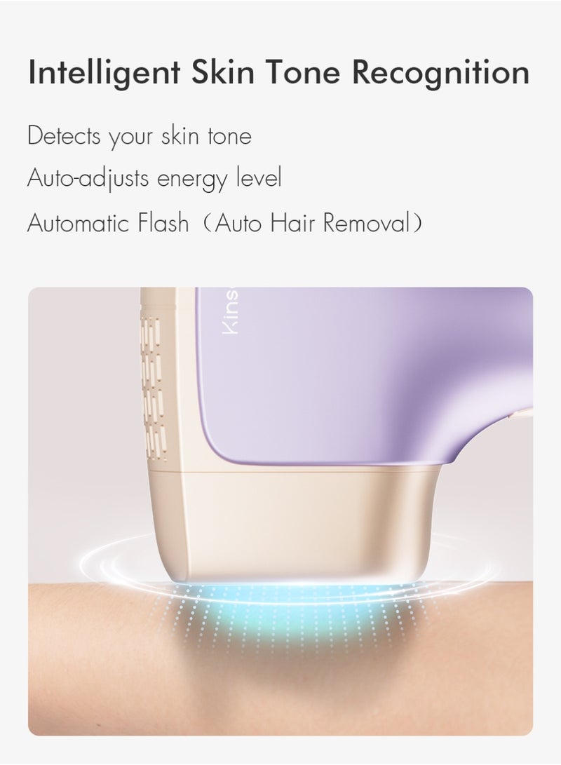 KinseiBeauty T36 999,999 Flashes 10 Energy Levels Laser Hair Removal, 4℃ Ice Cooling Painless IPL Hair Removal Device, 0.5s/Flash, Extra-large 3.9cm² light outlet, Intelligent Skin Tone Recognition Laser Epilator, Laser Hair Removal Device for Whole Body Bikini Face Arm Armpit Back Leg(1*Bikini+1*Face+1*NIR Lamp) - Image 3