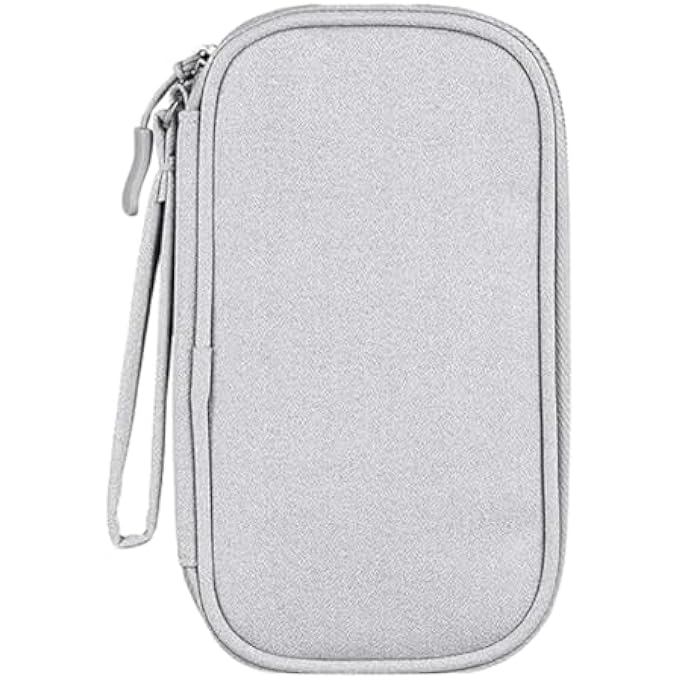 rayihni ELECTRONIC ORGANIZER BAG FOR TRAVEL, LARGE USB CABLE ORGANIZER BAG FOR CHARGER, HARD DRIVE CASE AND PORTABLE ACCESSORIES ORGANIZER, USE IT FOR USB FLASH DRIVE, EARPHONE, POWER BANK - GREY - Image 1