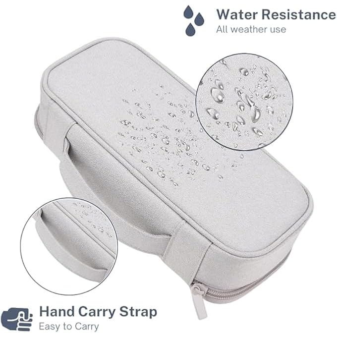 rayihni ELECTRONIC ORGANIZER BAG FOR TRAVEL, LARGE USB CABLE ORGANIZER BAG FOR CHARGER, HARD DRIVE CASE AND PORTABLE ACCESSORIES ORGANIZER, USE IT FOR USB FLASH DRIVE, EARPHONE, POWER BANK - GREY - Image 2