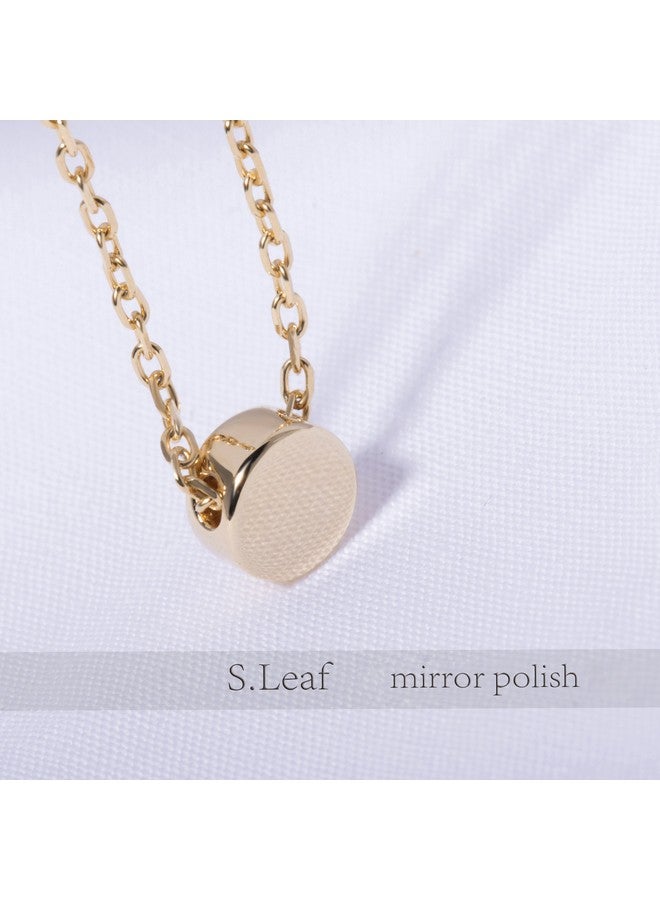 S.Leaf Sterling Silver Tiny Dot Necklace Round Circle Necklaces For Women Dainty Necklaces For Women Simple Necklaces For Women (01_Dot_Gold) - Image 4