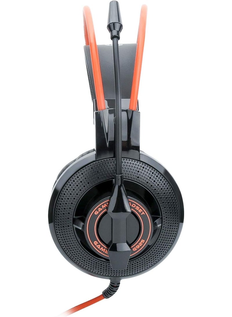 G925 Gaming Headset 3.5mm Stereo for PC Laptop PS4 Xbox One Over Ear Wired Headphones with Mic black