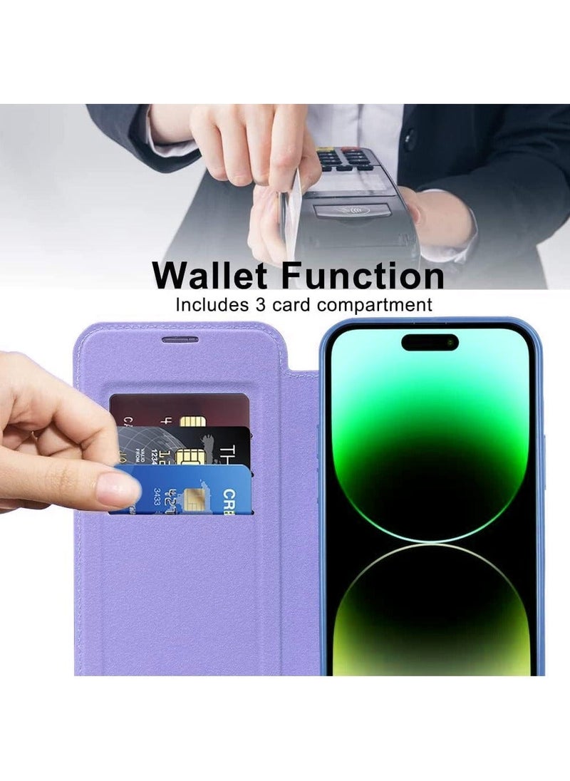TEAM LUXURY iPhone 15 ProMax Case Cover Wallet Compatible with Magsafe Magnetic Shockproof Translucent Back Slim Full Camera Lens Screen Protective Flip Protector with Card Slot Leather Cover for iPhone 15 ProMax  - Image 4