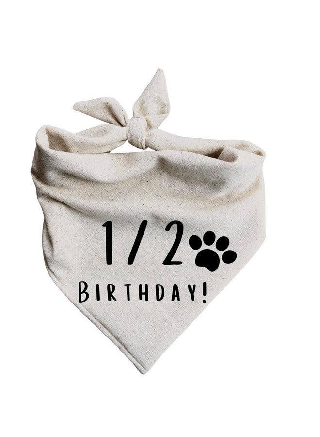 وشاح نصف عيد ميلاد للكلاب بعمر 6 أشهر، مناسب لحفلات يومية، بلون الشوفان الكريمي، طبيعي، بسيط، بسيط، محايد (كبير) - Image 1