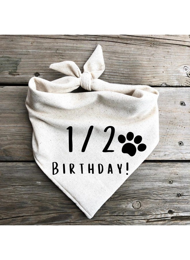 وشاح نصف عيد ميلاد للكلاب بعمر 6 أشهر، مناسب لحفلات يومية، بلون الشوفان الكريمي، طبيعي، بسيط، بسيط، محايد (كبير) - Image 2