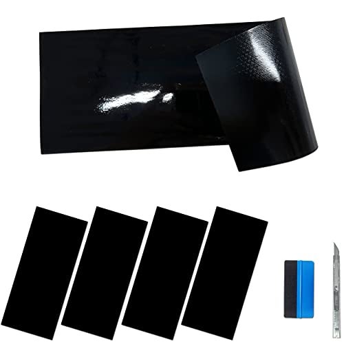 LZLRUN Compatible with Bowtie Logo Wrap Stickers Cut-Your-Own Emblem Overlay DIY Decals for Chevy (11.8 Inch x 4 Inch) (Gloss Black) - Image 2