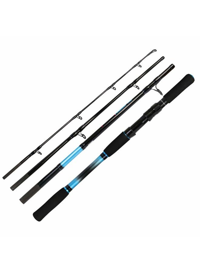 Fiblink 4-Piece 7-Feet Carbon Fiber Fishing Rod Spinning & Casting Travel Portable Rod Lightweight Sensitive Tournament Quality Fishing Pole for Fresh & Saler(Spinning-Blue-H) - Image 5