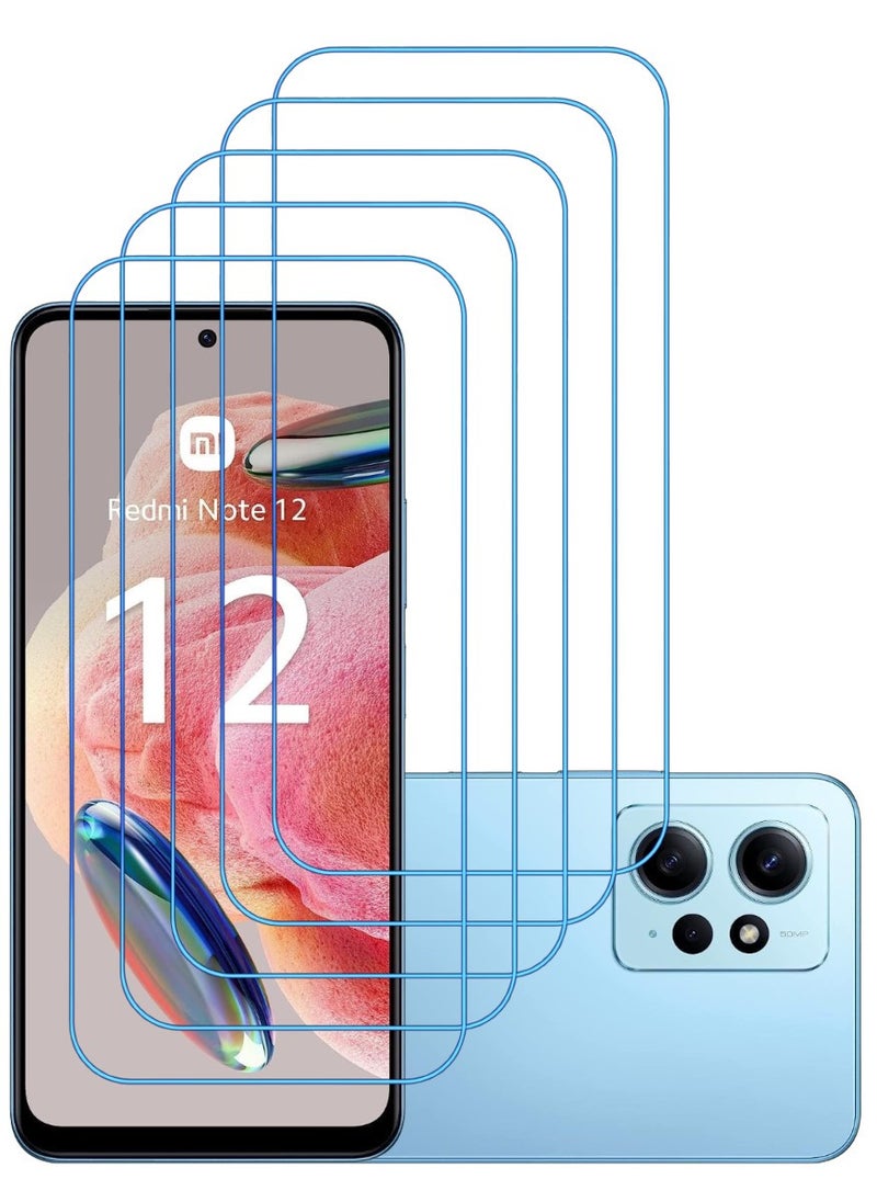 ACLIX 5 Pieces Antistatic ESD Dustproof Premium Quality High Definition Clear Tempered Glass Screen Protector Designed For Xiaomi Redmi Note 12 - Image 1