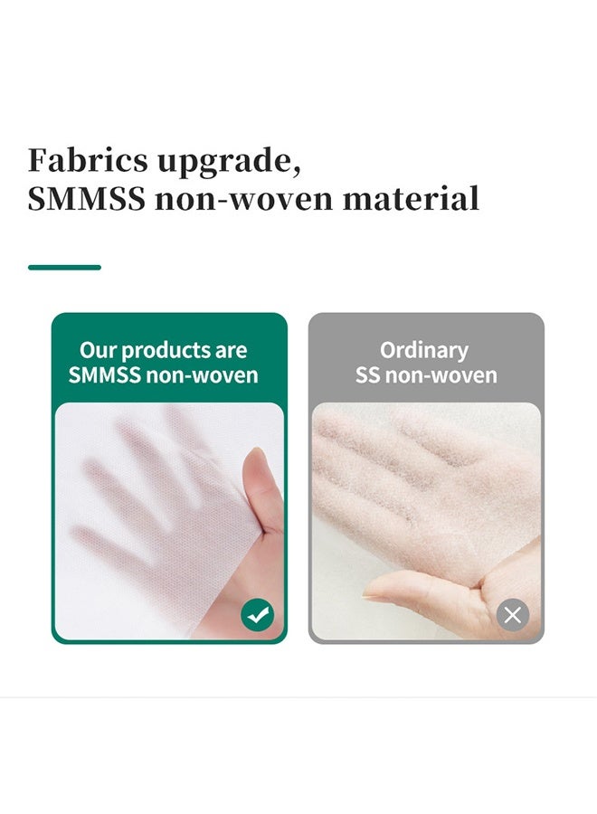 جولة الفرح ملاءتان سرير للاستخدام مرة واحدة للسفر، طقم أغطية سرير محمول للاستخدام مرة واحدة مع ملاءة سرير واحدة وغطاء لحاف واحد وغطائي وسادة واحدين، مناسب لرحلات العمل. - Image 5