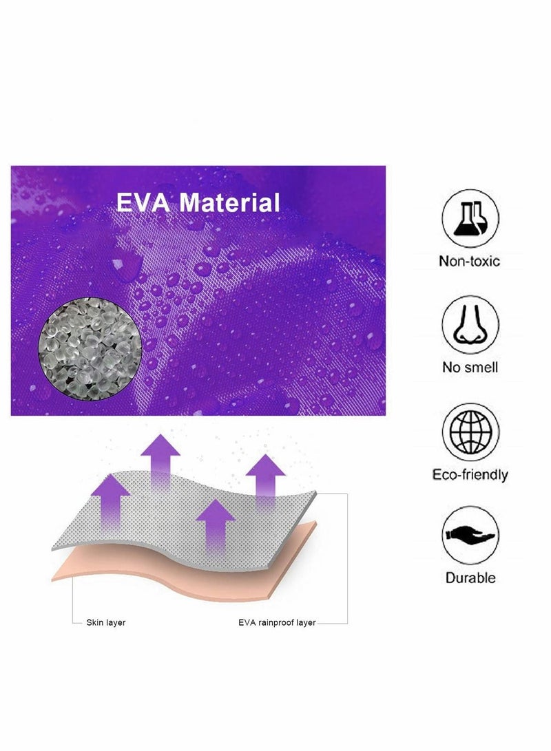 SYOSI Raincoat Rain Ponchos for Adults Women Men 1 Pack Reusable EVA Clear Portable Rain Coats Lightweight Jackets with Hood, Rain Ponchos Adults Packable Poncho Adult Clear Hood - Image 5