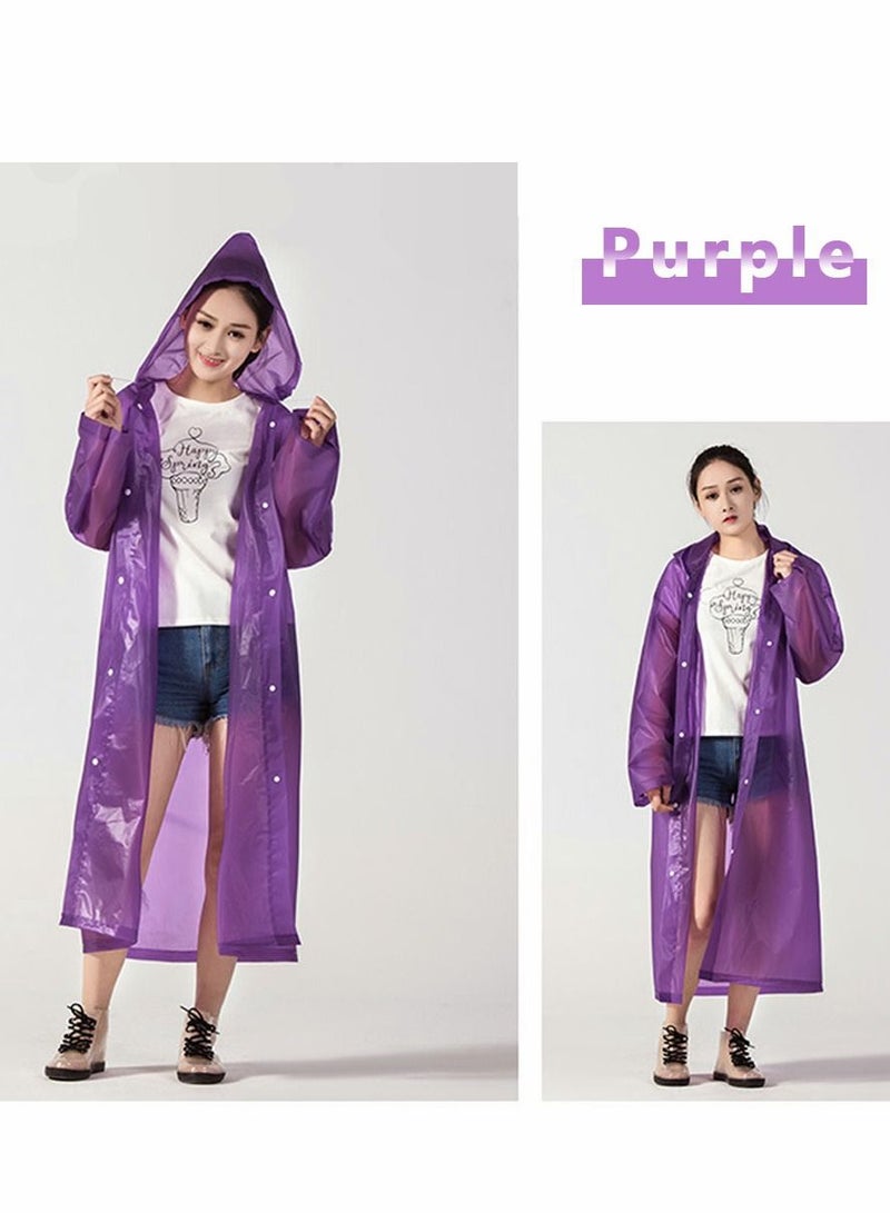 SYOSI Raincoat Rain Ponchos for Adults Women Men 1 Pack Reusable EVA Clear Portable Rain Coats Lightweight Jackets with Hood, Rain Ponchos Adults Packable Poncho Adult Clear Hood - Image 3