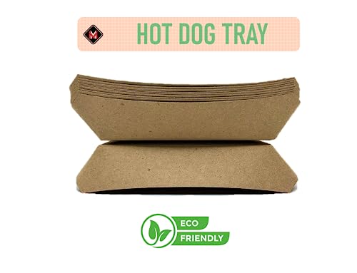 Mr. Miracle Mr Miracle 7 Inch Paper Hot Dog Tray in Kraft Paper Pack of 50 Disposable Recyclable and Fully Biodegradable Made in USA - Image 5