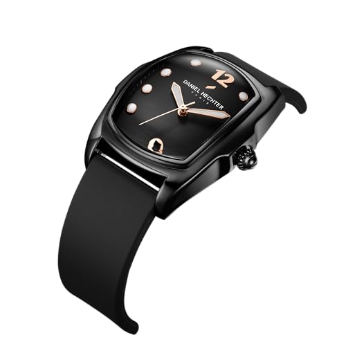 Daniel Hechter Paris Cite Collection Analog Watch for Men with Square Dial, Magnifier Dome Glass, Date Display, Quartz Movement and Silicone Strap - DHM1017 - Image 4