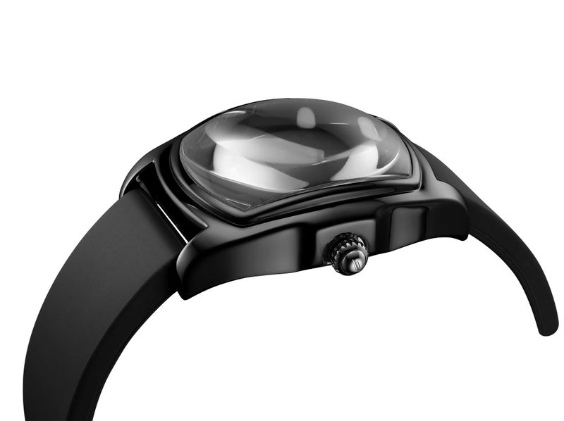 Daniel Hechter Paris Cite Collection Analog Watch for Men with Square Dial, Magnifier Dome Glass, Date Display, Quartz Movement and Silicone Strap - DHM1017 - Image 5