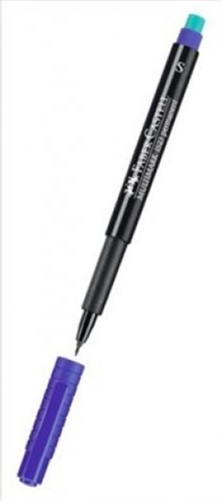Faber Castell 1523 Acetate Pen with Eraser S Nib - Blue