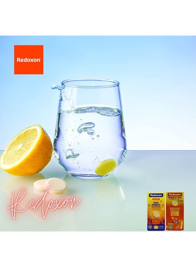 Redoxon فيتامينات متعددة ماكس إنرجي، فيتامينات متعددة بنكهة الحمضيات للطاقة المستدامة، ب12، ب2، ب6 - Image 5