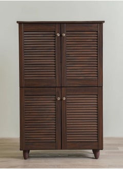 DANUBE HOME Niva 18-Pair Shoe Cabinet Modern Design Furniture Wooden Shoe Organizer For Entryway Hallway Living Room Made In Malaysia Shoe Storage Rack L76.8xW33.6xH123.5 cm - Dark Brown  - Image 4