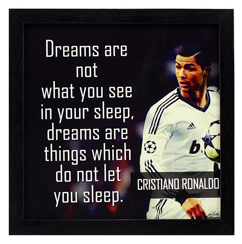 Indianara 4 Piece Set of Framed Wall Hanging Football Wall Art Quotes Decor(1169) Art Prints 8.7 inch X 8.7 inch Without Glass - Image 5