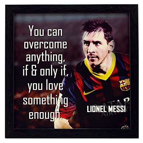 Indianara 4 Piece Set of Framed Wall Hanging Football Wall Art Quotes Decor(1169) Art Prints 8.7 inch X 8.7 inch Without Glass - Image 4
