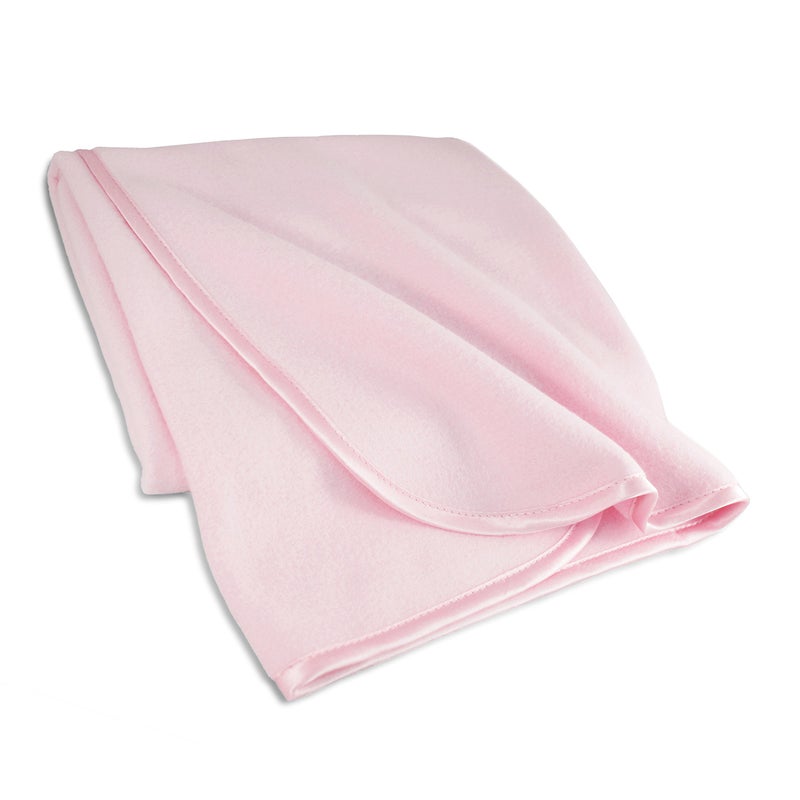 TL Care Fleece Blanket (30" x 30") with Silk-Like Satin Trim, Soft, Warm & Cozy, Pink, for Boys and Girls, Perfect for Baby Carrier, Stroller, Travel and Gifting - Image 3