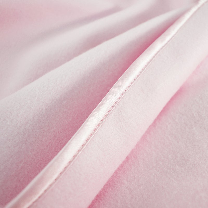 TL Care Fleece Blanket (30" x 30") with Silk-Like Satin Trim, Soft, Warm & Cozy, Pink, for Boys and Girls, Perfect for Baby Carrier, Stroller, Travel and Gifting - Image 4