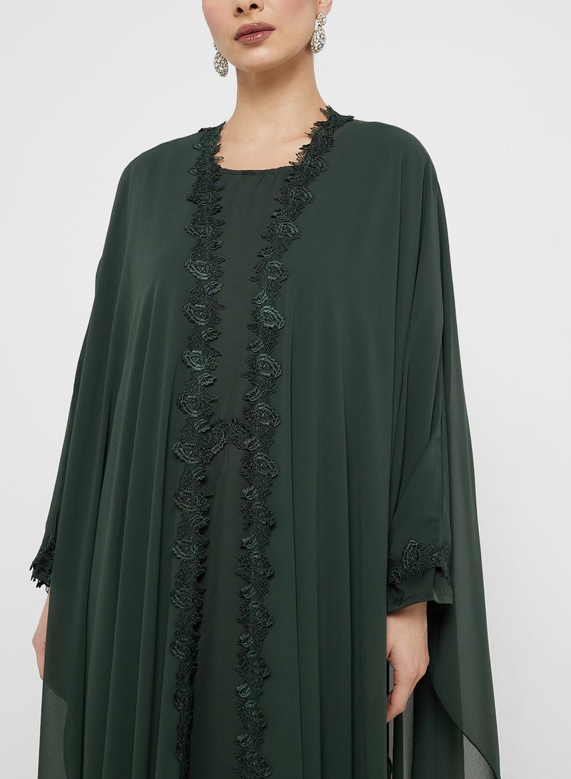 Khizana Embellished Detail Abaya - Image 3