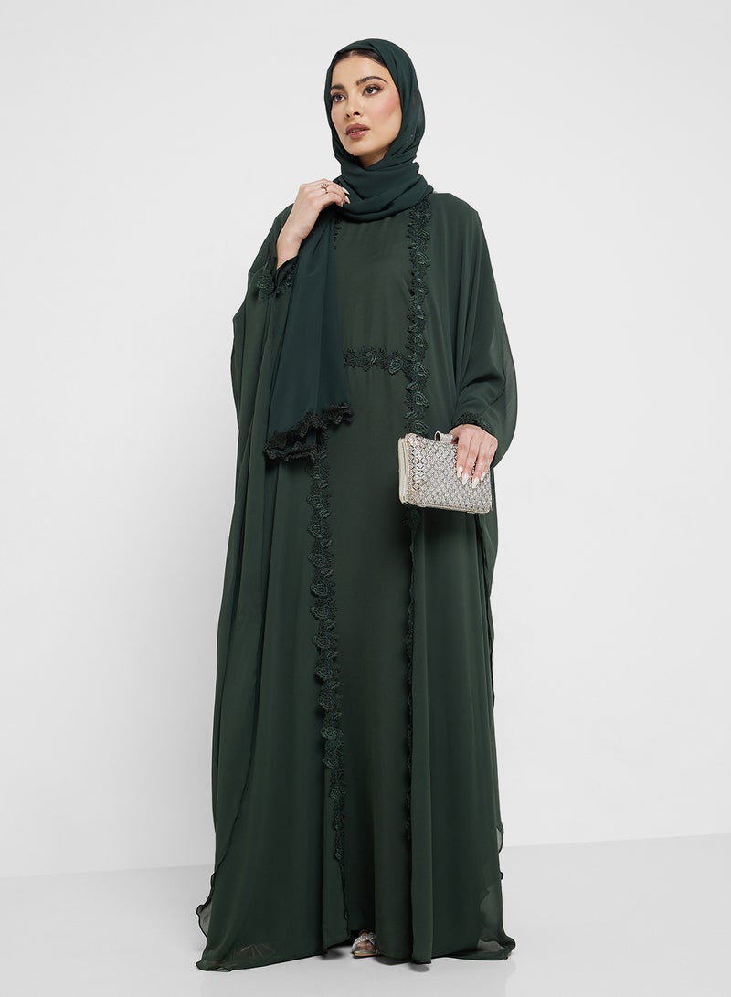Khizana Embellished Detail Abaya - Image 1