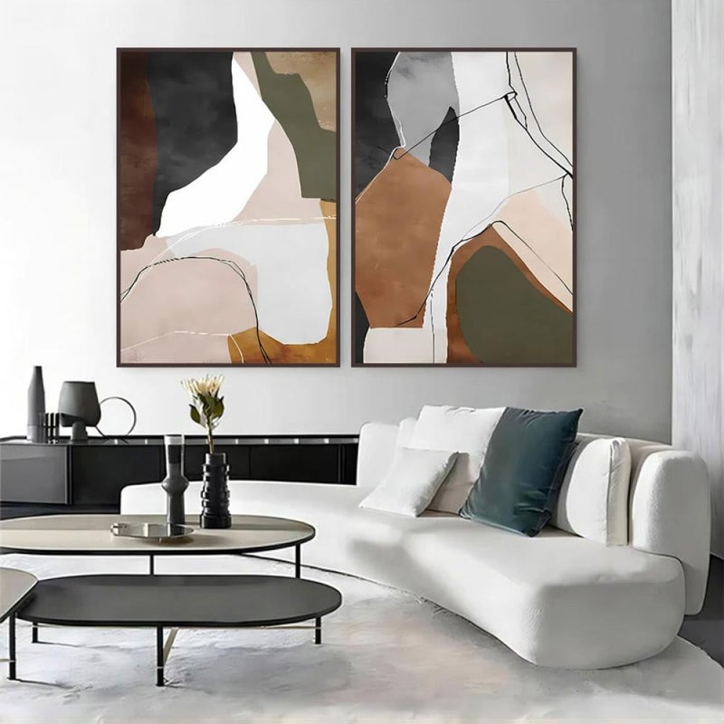 ماركتنا لوحة قماشية ثنائية بتصميم تجريدي - Image 2