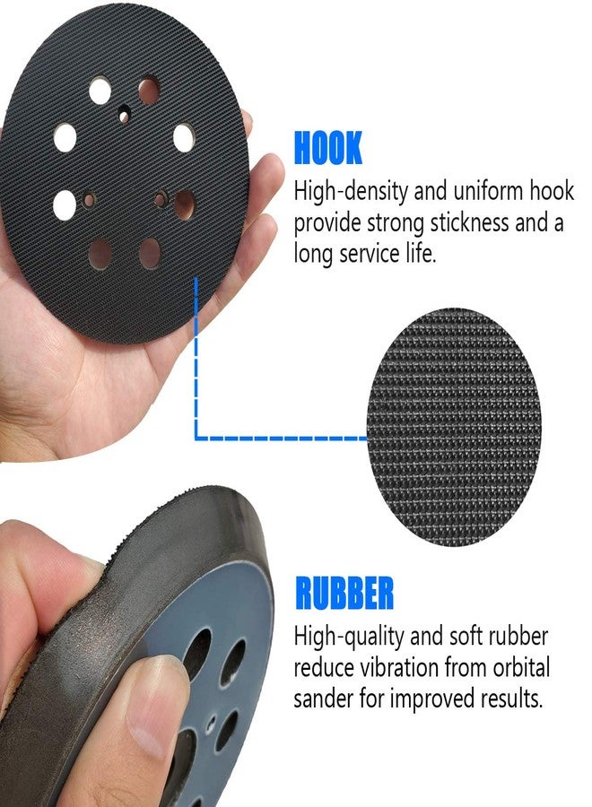 Tockrop Replacement Sander Pad for Makita 743081-8, 743051-7 - Fit BO5041/K, BO5010/K, BO5030/K, BO5031/K, XOB01Z Random Orbital Sanders - Standard 5" Hook and Loop Sander Pad - Image 3