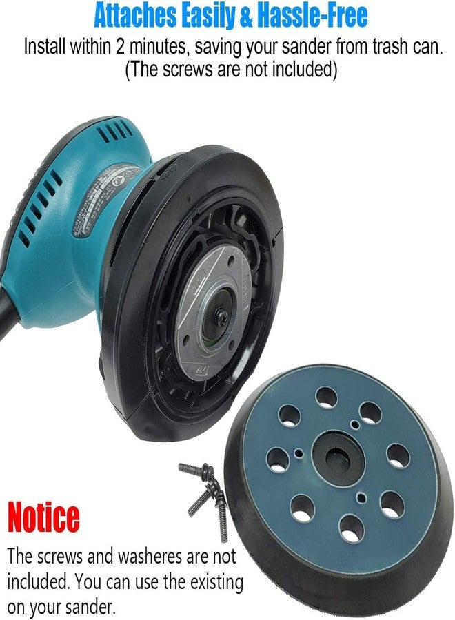 Tockrop Replacement Sander Pad for Makita 743081-8, 743051-7 - Fit BO5041/K, BO5010/K, BO5030/K, BO5031/K, XOB01Z Random Orbital Sanders - Standard 5" Hook and Loop Sander Pad - Image 4
