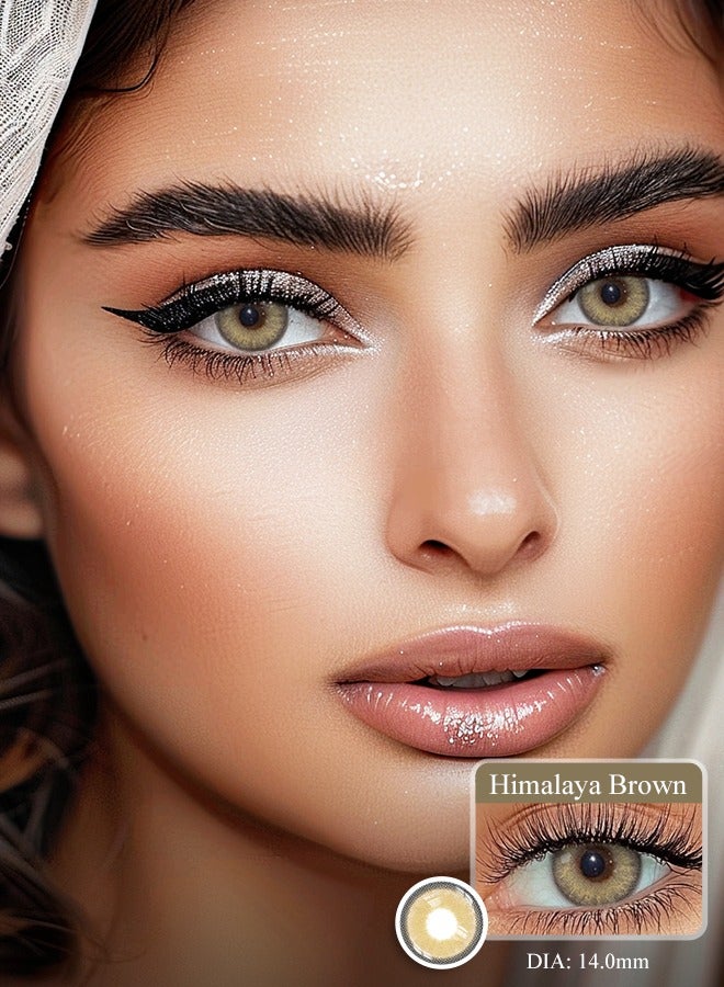 سيدة جديدة عدسات لاصقة ملونة بنية من فريش ليدي للاستخدام السنوي - Image 1